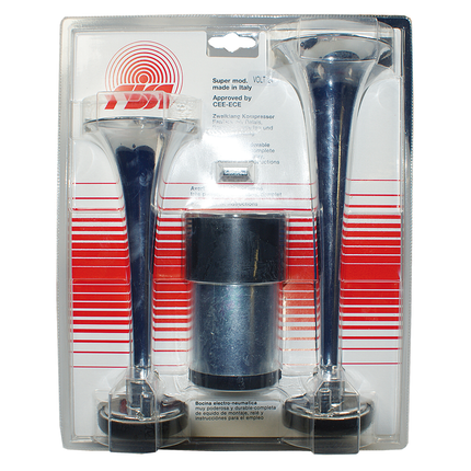 Kompressorfanfaren chrom 2-Klang 24V