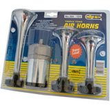 Kompressorfanfaren chrom 3-Klang 12V HYF/3CS12V