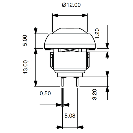 Drucktaster mit Snap-In Befestigung