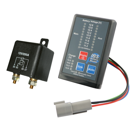 Batterietrennrelais-Set 12V mit Monitor IBSDBS12V - Hischier Auto AG