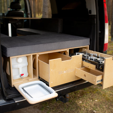 Moonbox Campingbox mit Tisch Van/Bus 124cm Modify UV-Lack Moonbox