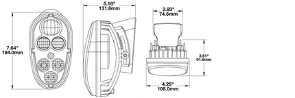 J.W. Speaker 515 LED-Abblendscheinwerfer 4 x 8“ JW Speaker