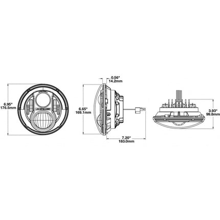 J.W. Speaker 8700 Evolution J2 für JEEP Schwarz