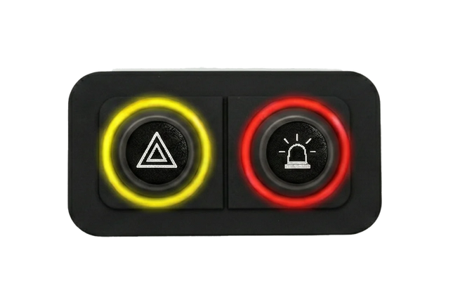 Keypad mit 2 Tasten (1x2), CAN, Deutsch Stecker - 12 / 24 V