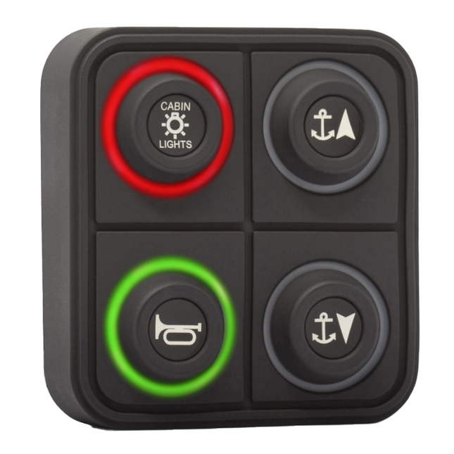 Keypad mit 4 Tasten (2X2), CAN, Deutsch Stecker - 12 / 24 V K2200SI/4 - Hischier Auto AG