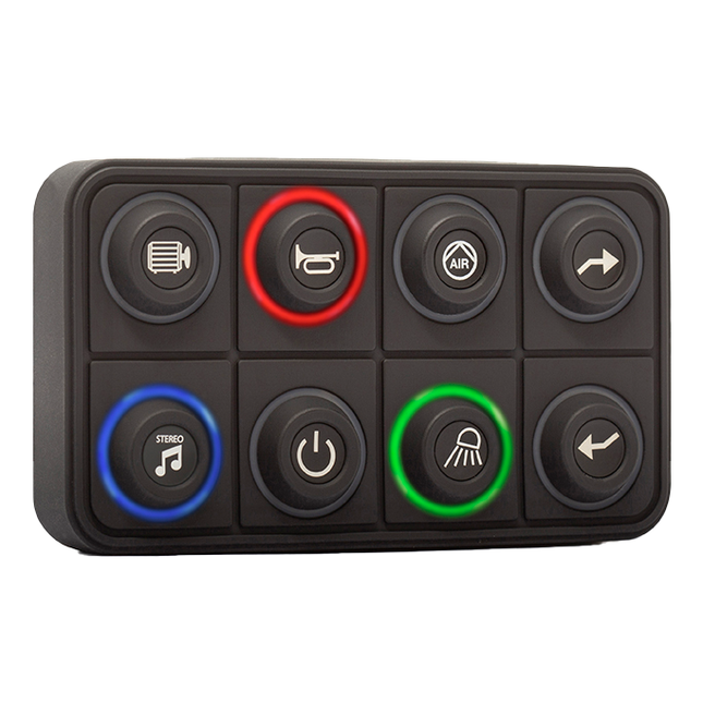 Keypad mit 8 Tasten (2X4), CAN, Deutsch Stecker - 12 / 24 V K2400SI/8 - Hischier Auto AG