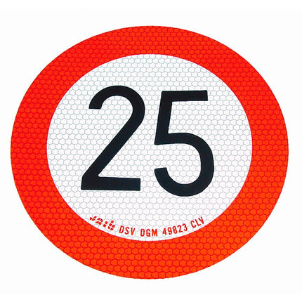 Geschwindigkeits-Begrenzungs-Schild 25 km/h - 1 - Stück Diverse