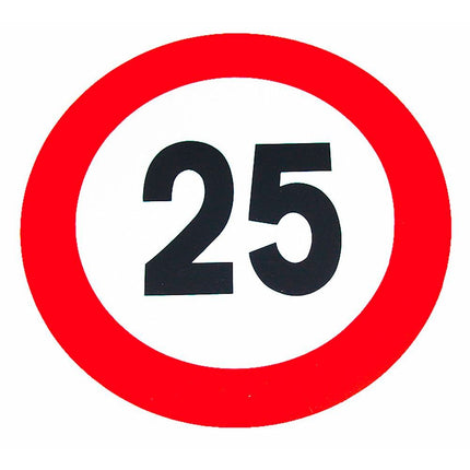 Geschwindigkeits-Begrenzungs-Schild 25 km/h