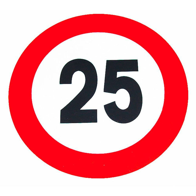 Geschwindigkeits-Begrenzungs-Schild 25 km/h K25B