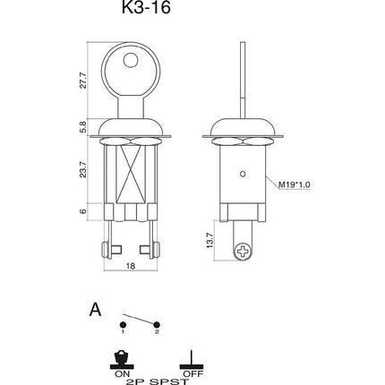 Schlüsselschalter ein-aus