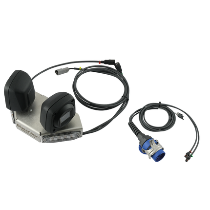 QVK Kameraset 50°, ABS Stecker mit 3 Meter Anschlusskabel auf Kamerahalter mit integriertem Warnlicht - 1 - Stück Diverse