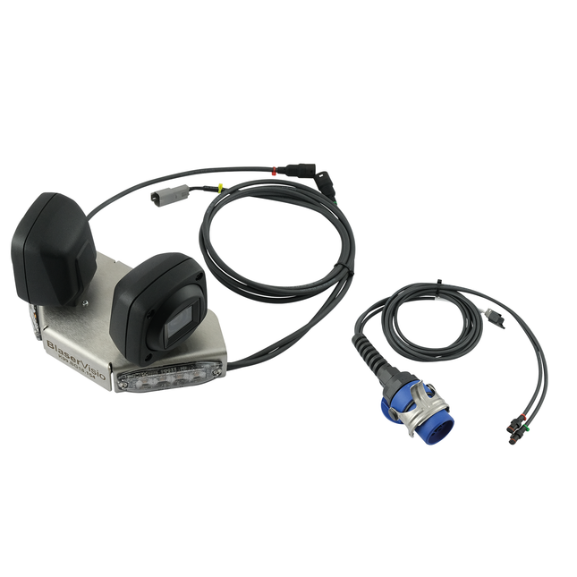 QVK Kameraset 50°, ABS Stecker mit 3 Meter Anschlusskabel auf Kamerahalter mit integriertem Warnlicht - K50KD03 - 1 - Stück Diverse