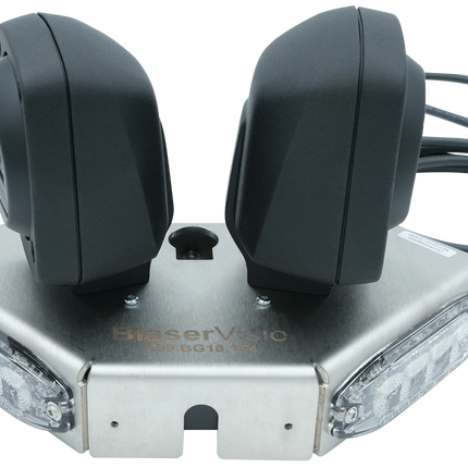 QVK-Kameraset 50°, ABS-Stecker mit 6 Meter Anschlusskabel auf Kamerahalterung mit integriertem Warnlicht - 1 - Stück Diverse