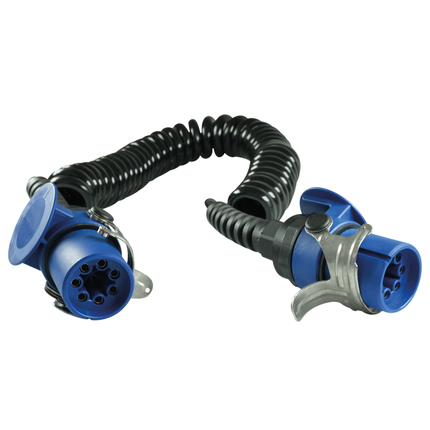 QVK Kameraset 50°, ABS Stecker mit 4.5 Meter Spiralkabel, Kamerahalter mit integrierten Warnlichtern und ABS Dose - K50KS04 - 1 - Stück Diverse