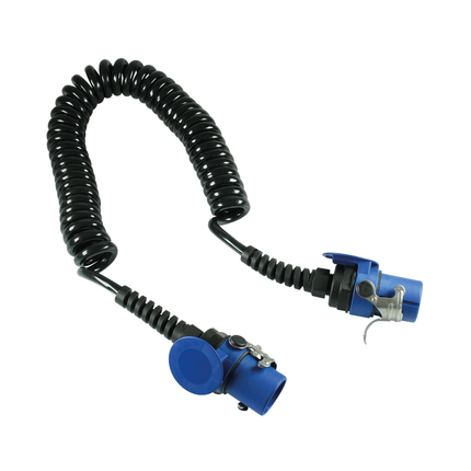 QVK Kameraset 50°, ABS Stecker mit 4.5 Meter Spiralkabel, Kamerahalter mit integrierten Warnlichtern und ABS Dose - K50KS04 - 1 - Stück Diverse