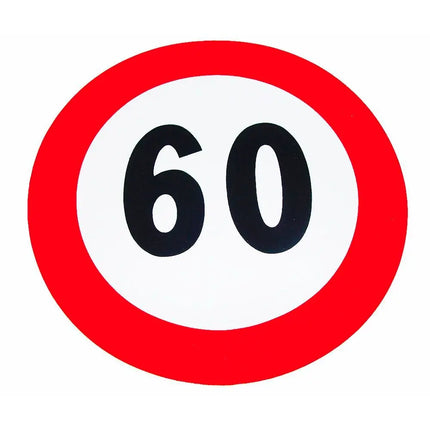 Geschwindigkeits-Begrenzungs-Schild 60 km/h - K60BK - 1 - Stück Diverse