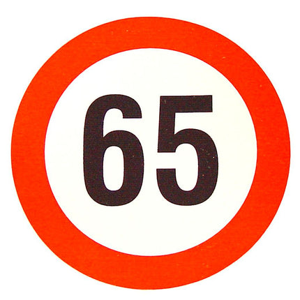 Geschwindigkeits-Begrenzungs-Schild 65 km/h