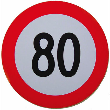 Geschwindigkeits-Begrenzungs-Schild 80 km/h