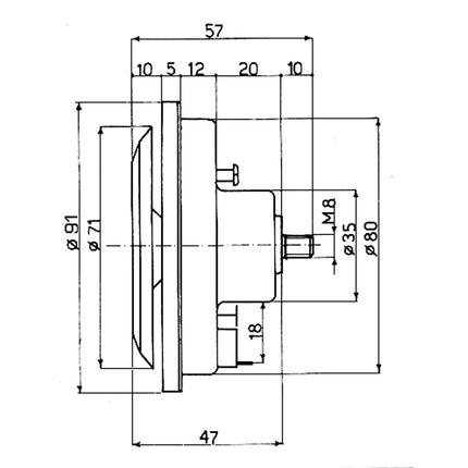 Tellerhorn tief, 2-pol, 12 V Box