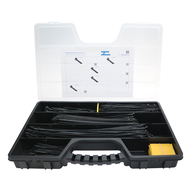 Kabelbindersortiment schwarz