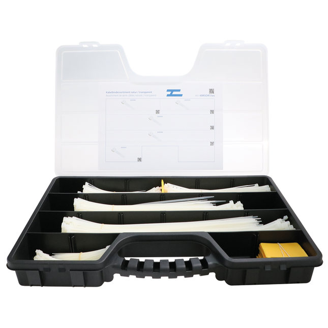 Kabelbindersortiment natur / transparent