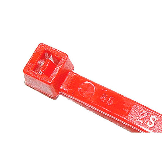Kabelbinder, 2.5 x 100 mm, Rot - 600041rt - 100 - Stück Diverse