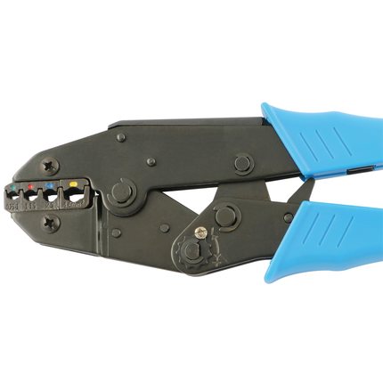 Rätschen-Presszange für isolierte Kabelschuhe 4-fach