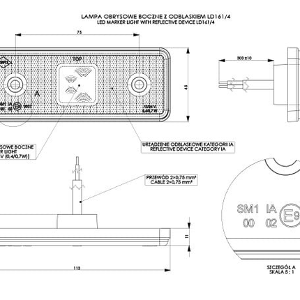 Horpol – LED-Seitenmarkierleuchte HOR 42 - LD161/4 - 1 - Stück Horpol
