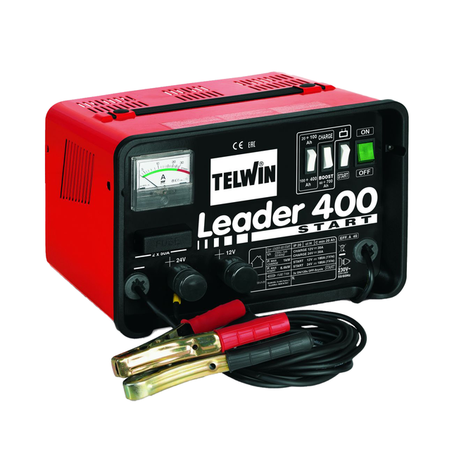 Telwin - Batterieladegerät + Starter Leader 400 Start 12 / 24 V LE400/12/24V - Hischier Auto AG