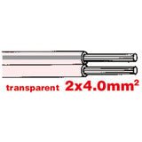 Hi-Fi Kabel 2x4.0mm transparent LFZ2x4.0