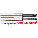 Hi-Fi Kabel 2x6.0mm transparent LFZ2x6.0