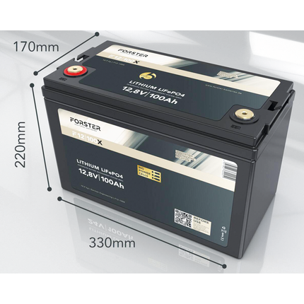 Forster LiFePO4 Lithium-Batterie 12 V 100 Ah High Power Li12V100Ah/FHPB - Hischier Auto AG