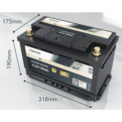 Forster LiFePO4 Lithium-Batterie 12 V 100 Ah High Power Li12V100Ah/FHPD - Hischier Auto AG