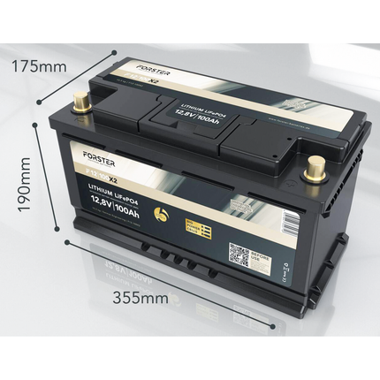 Forster LiFePO4 Lithium-Batterie 12 V 100 Ah High Power Li12V100Ah/FHPDL - Hischier Auto AG