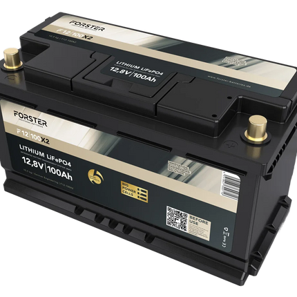 Forster LiFePO4 Lithium-Batterie, 12 V, 100 Ah, High Power mit Bluetooth-Mess-Shunt - Li12V100Ah/FHPDLB - 1 - Stück -