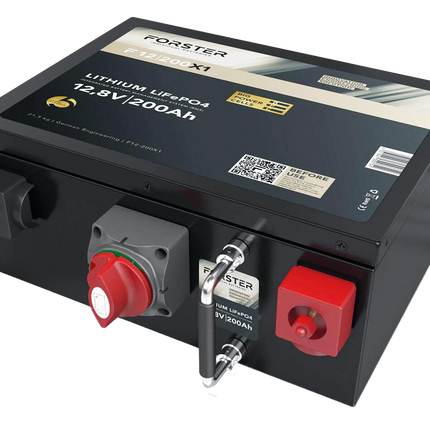 Forster LiFePO4 Lithium - Premium - Batterie 12 V 200 Ah, 2'560 Wh für Untersitzmontage - F12/200X1 - 1 - Stück