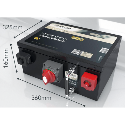Forster LiFePO4 Lithium-Batterie 12 V 200 Ah High Power Li12V200Ah/FHPUS - Hischier Auto AG