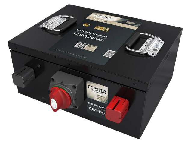 FORSTER – LiFePO4-Lithium-Batterie, 12 V, 280 Ah, High Power