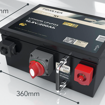 FORSTER – LiFePO4-Lithium-Batterie, 12 V, 280 Ah, High Power