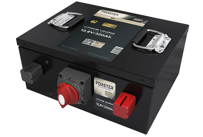 Forster LiFePO4 Lithium - Premium - Batterie 12 V 320 Ah, 4'096 Wh für Untersitzmontage Forster