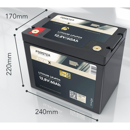 Forster LiFePO4 Lithium-Batterie 12 V 60 Ah High Power Li12V60Ah/FHP - Hischier Auto AG