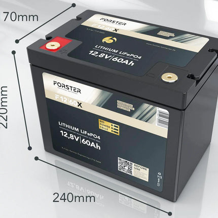 Forster LiFePO4 Lithium-Batterie 12 V 60 Ah High Power - Li12V60Ah/FHP - Stück