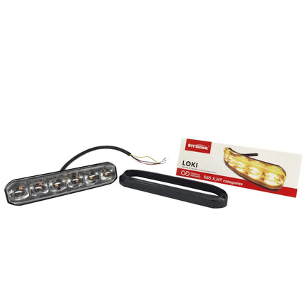 911 Signal LED-Blitzleuchte LOKI, blau/gelb, ECE- R65, Silikon - 1 - Stück 911 Signal