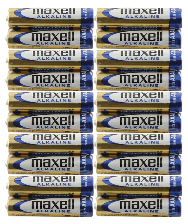 AAA - Maxell Alkaline Batterien, Blister mit 20 Stk. - 1 - Satz Hischier Auto AG