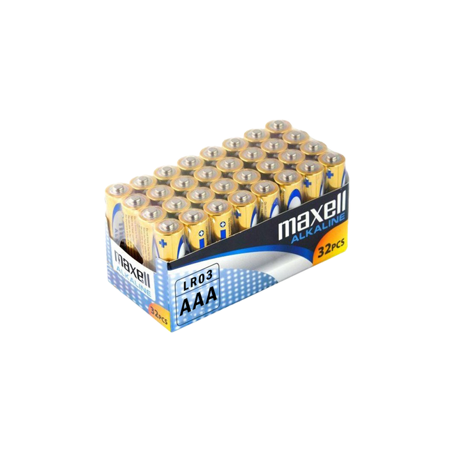AAA - Maxell Alkaline Batterien, Blister mit 32 Stk. LR03/M/SET - Hischier Auto AG