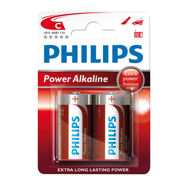 C - Philips Batterien, Blister mit 2 Stk. LR14 - Hischier Auto AG
