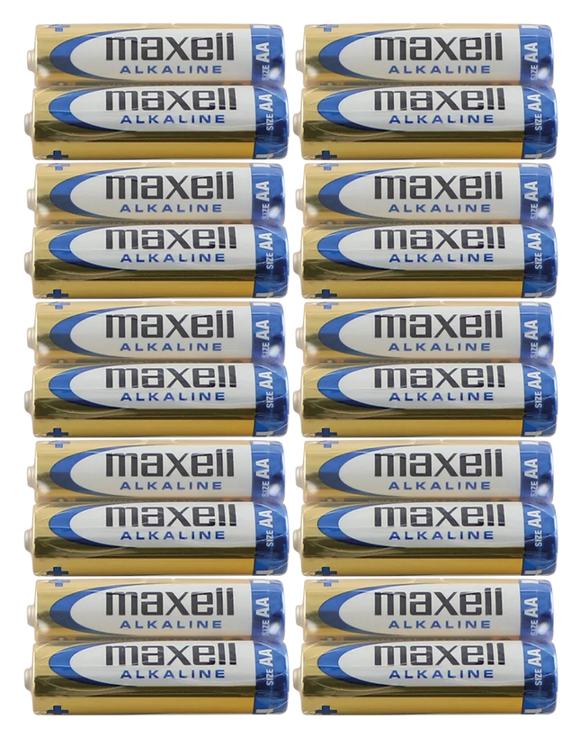 AA - Maxell Alkaline Batterien, Blister mit 20 Batterien - 1 - Satz Hischier Auto AG