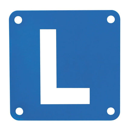 L-Schild für Motorrad in Aluminiumausführung