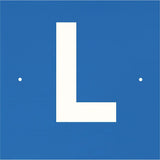 L-Schild mit Saugnapfbefestigung für PKW L/Schild/S