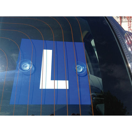 L-Schild mit Saugnapfbefestigung für PKW